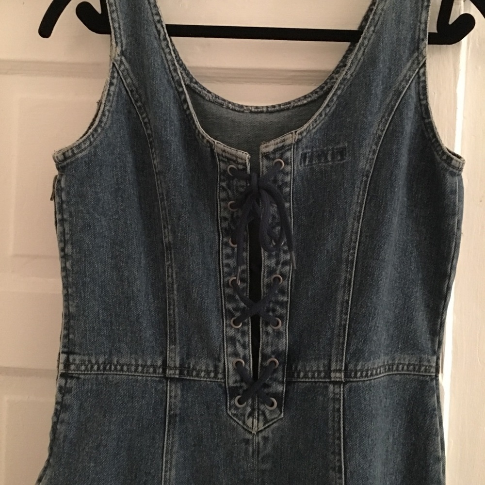 Vintage denim mini dress 90s